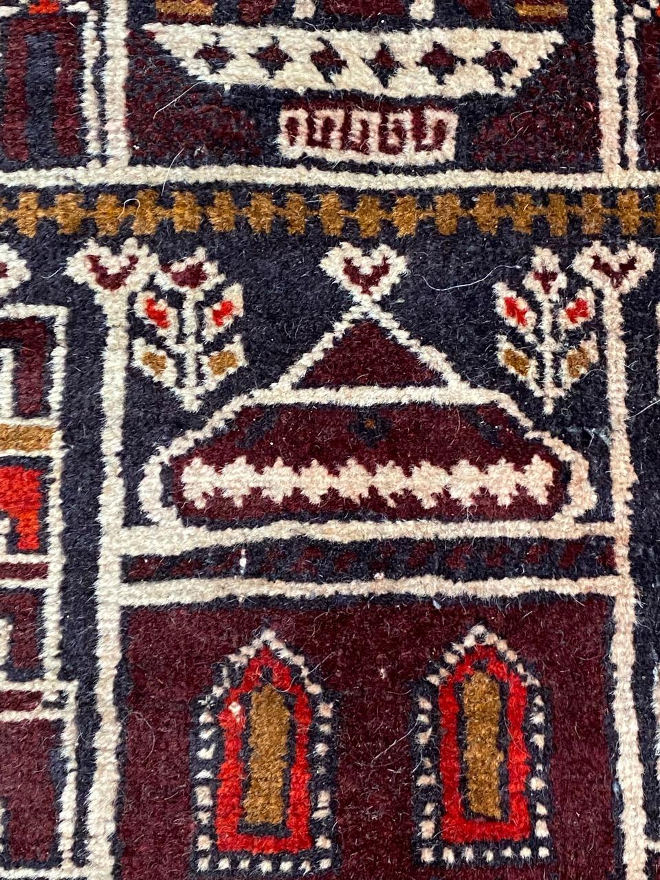 Bobyrug’s Vintage Baluch Afghan Rug For Sale 5