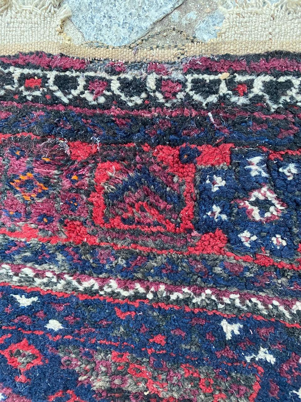 Vieux tapis afghan baloutche en vente 8