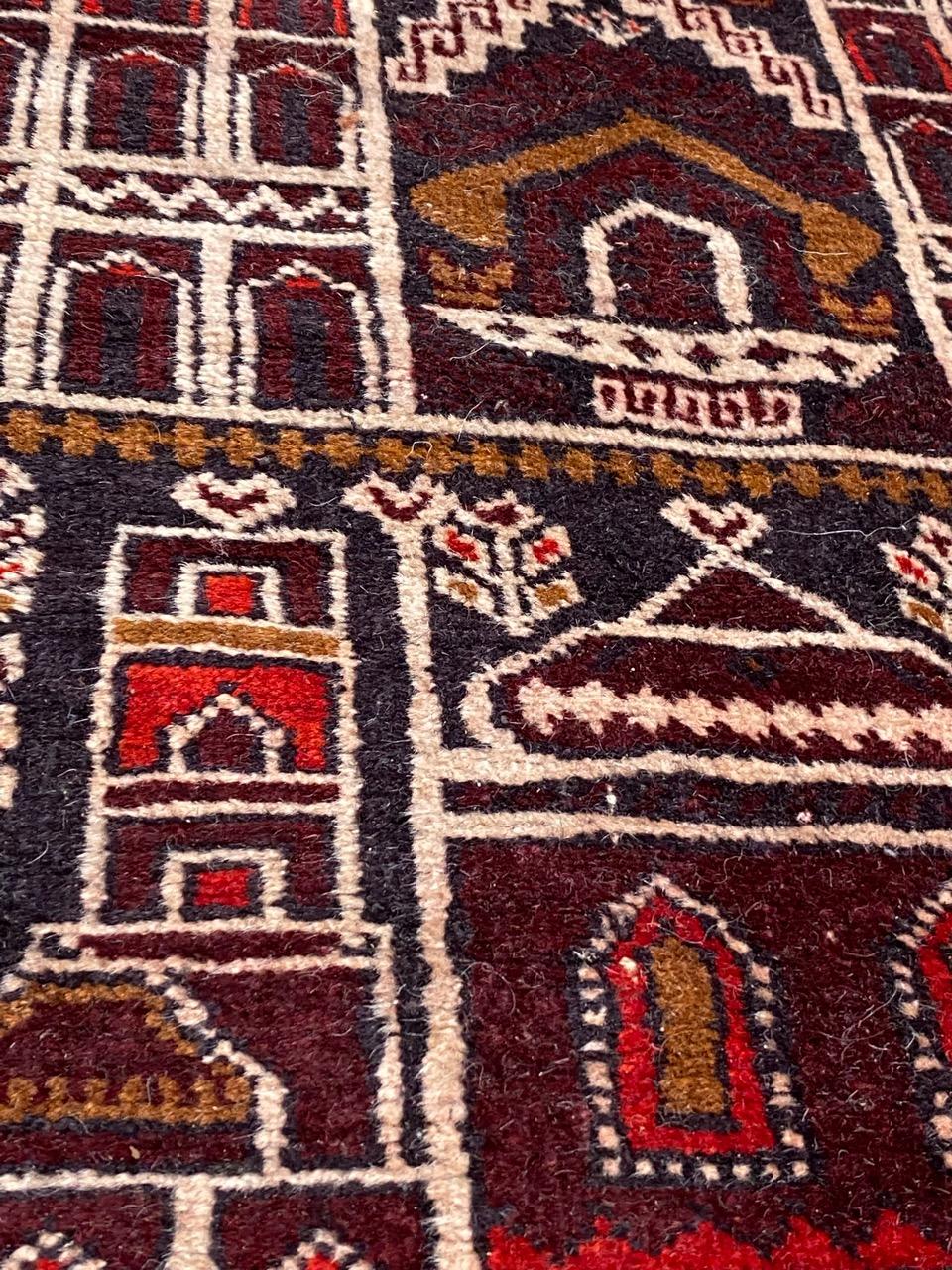 Bobyrug’s Vintage Baluch Afghan Rug For Sale 9