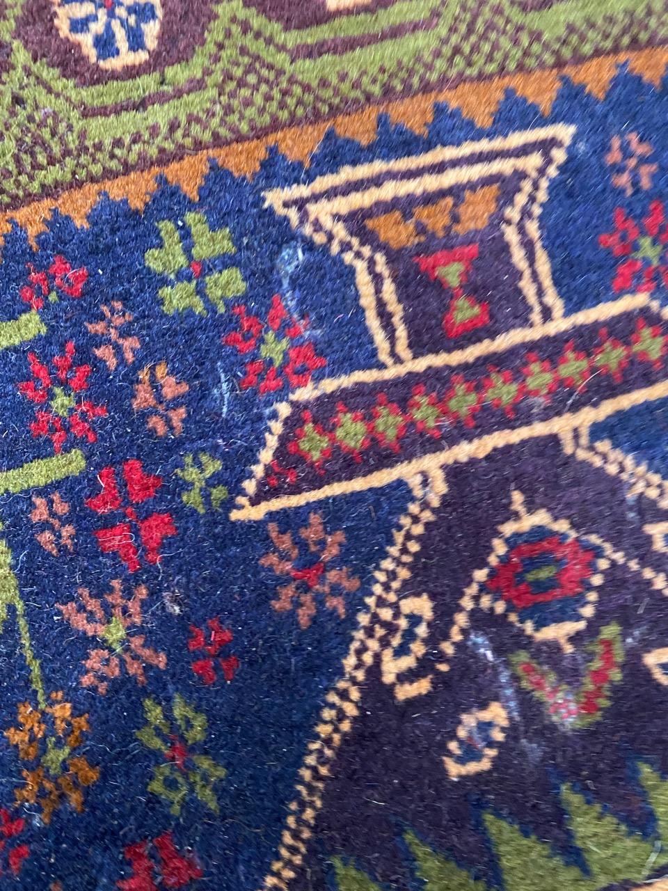 Bobyrug’s Vintage Baluch Afghan Rug For Sale 12