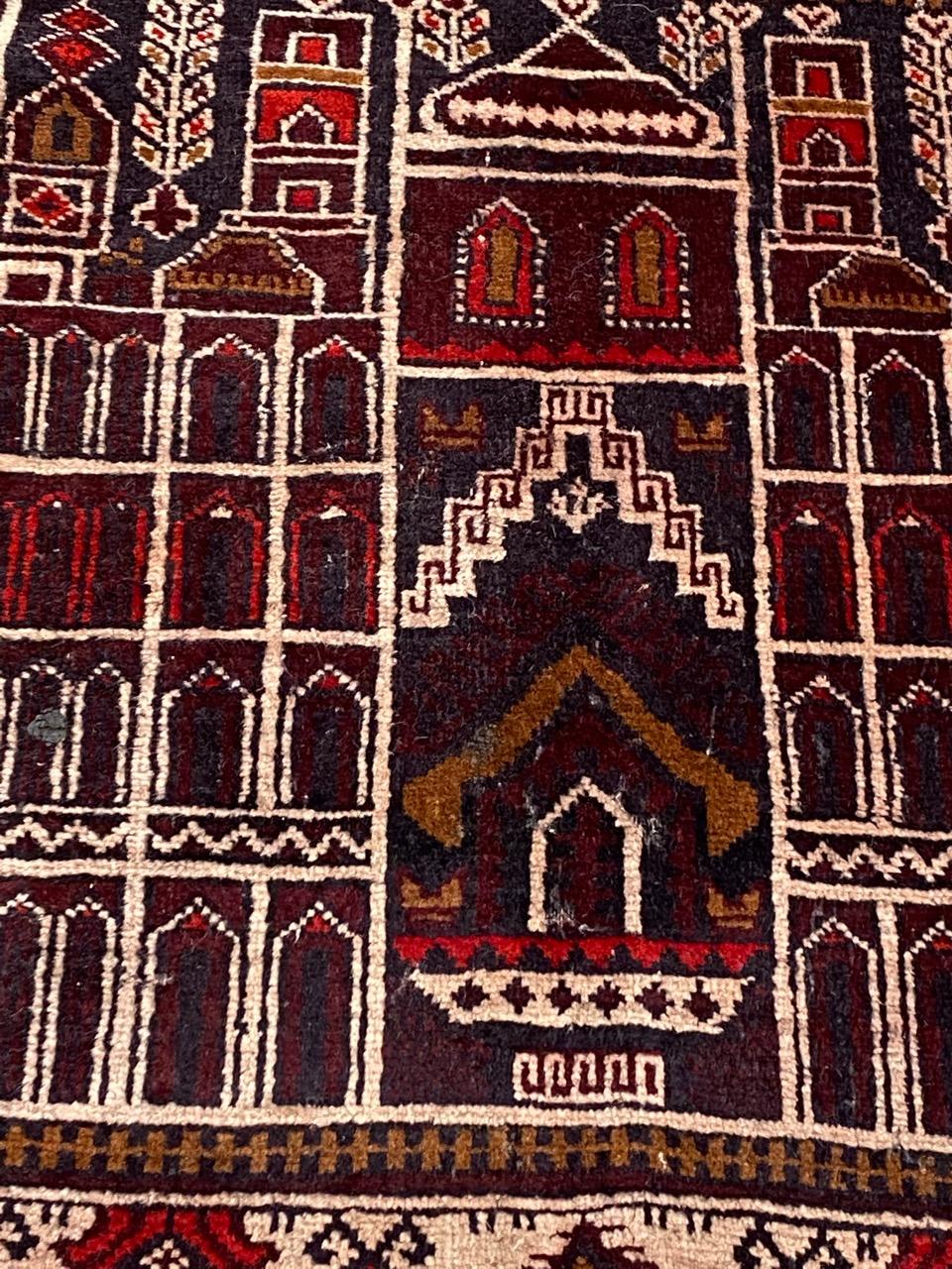 Little Baluch Afghan rug with beautiful tribal design and nice colors, entirely hand knotted with wool velvet on wool foundation.

✨✨✨
