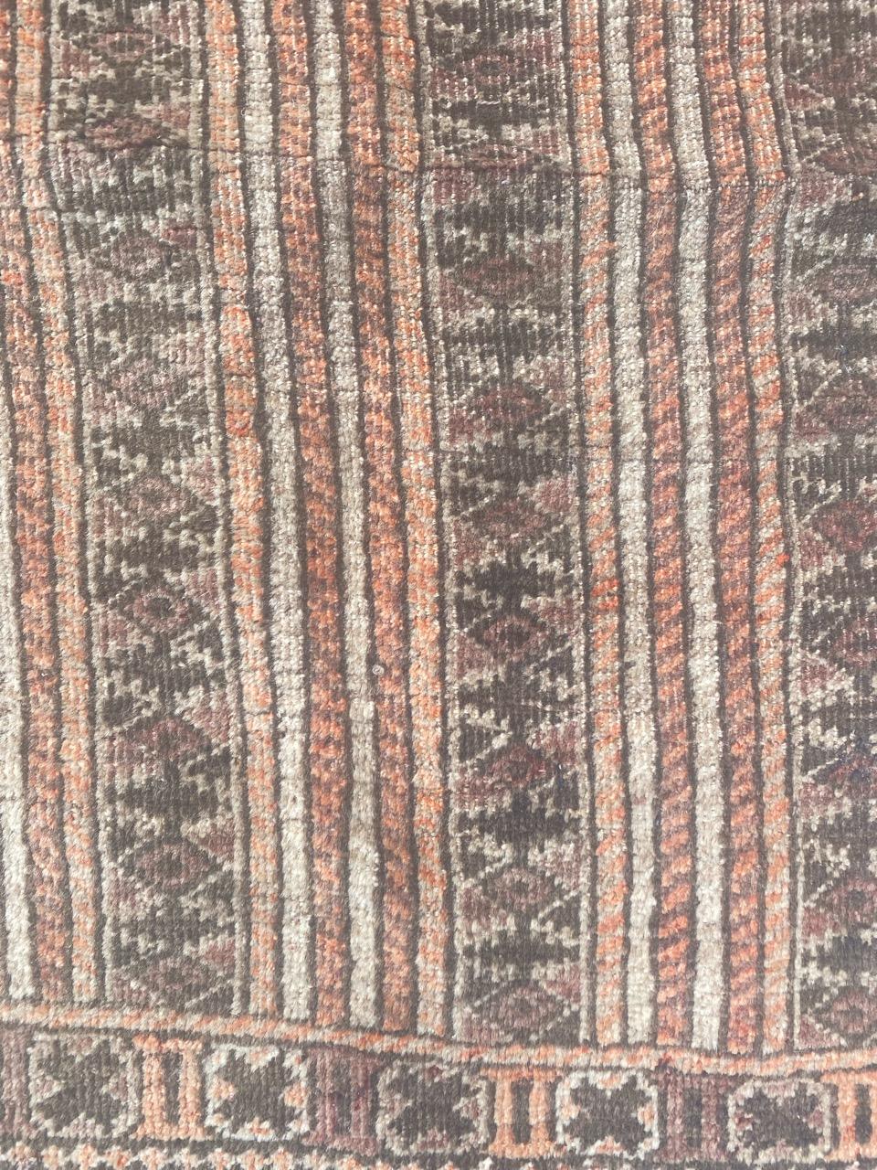 Hand-Knotted Bobyrug’s Vintage Baluch Afghan Rug For Sale