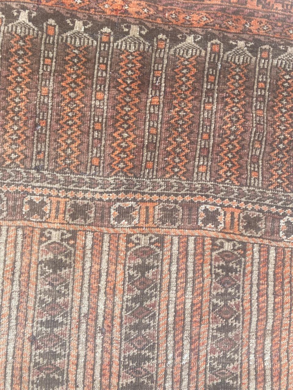 Bobyrug’s Vintage Baluch Afghan Rug In Good Condition For Sale In Saint Ouen, FR