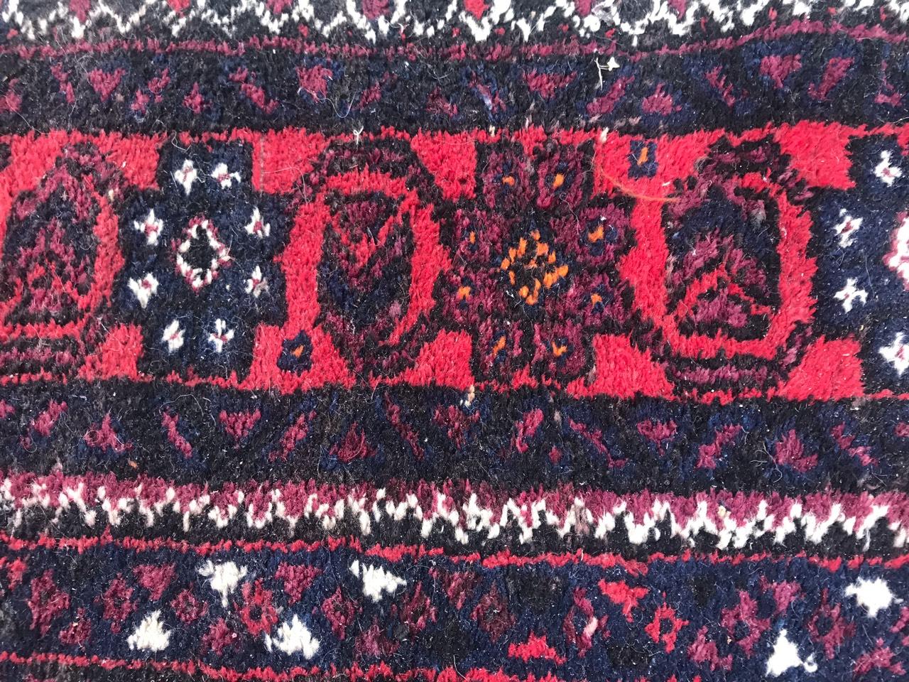 20ième siècle Vieux tapis afghan baloutche en vente