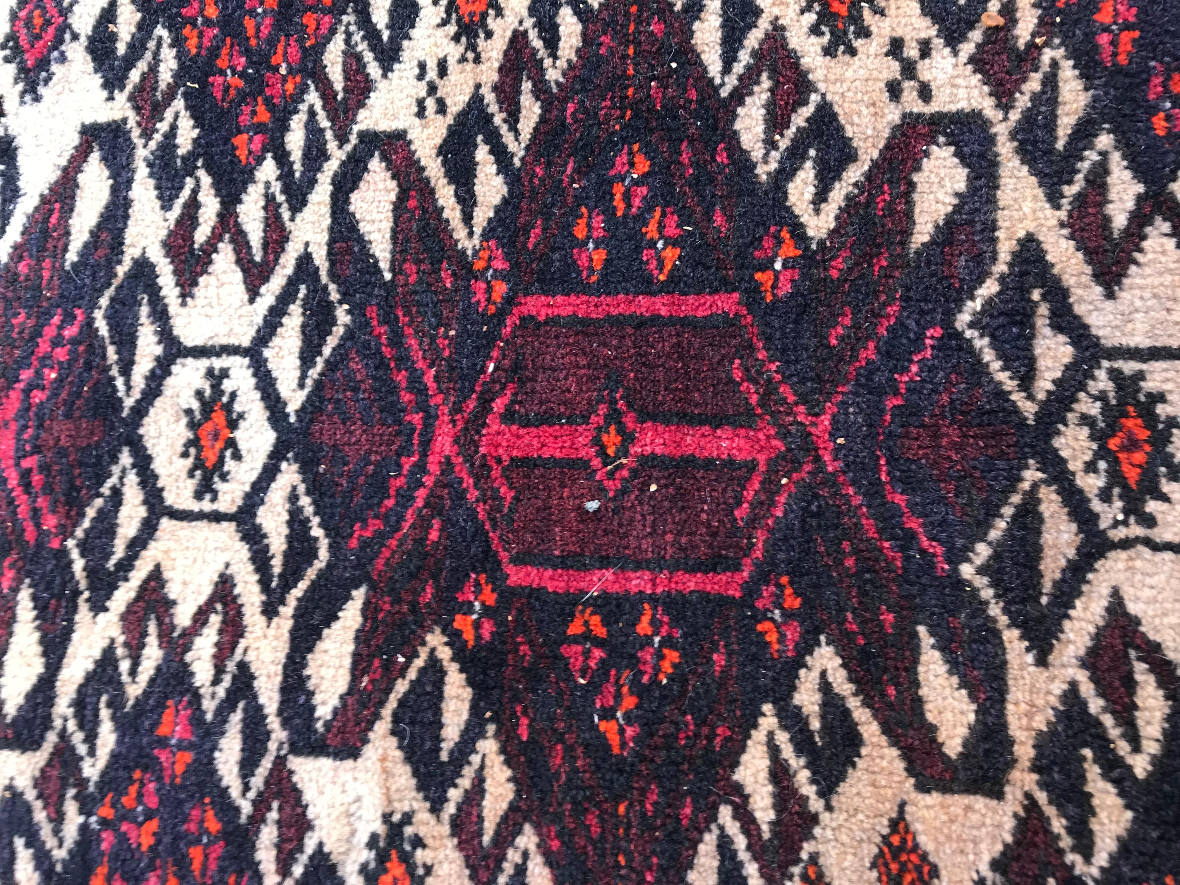 Vintage Baluch Afghan Rug For Sale 2