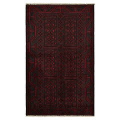 Tappeto afgano Baluch vintage con motivi rossi e neri da Rug & Kilim