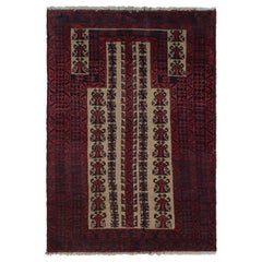 Tappeto afgano Baluch vintage con motivi rossi, blu e beige da Rug & Kilim