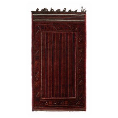 Tapis afghan Baluch à motifs rouges, bleus et noirs de Rug & Kilim