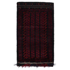 Tapis afghan Baluch à motifs rouges, bleus et noirs de Rug & Kilim
