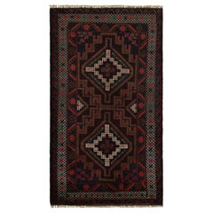 Vintage Baluch Afghan Teppich in Rot & Blau mit geometrischem Muster von Rug & Kilim