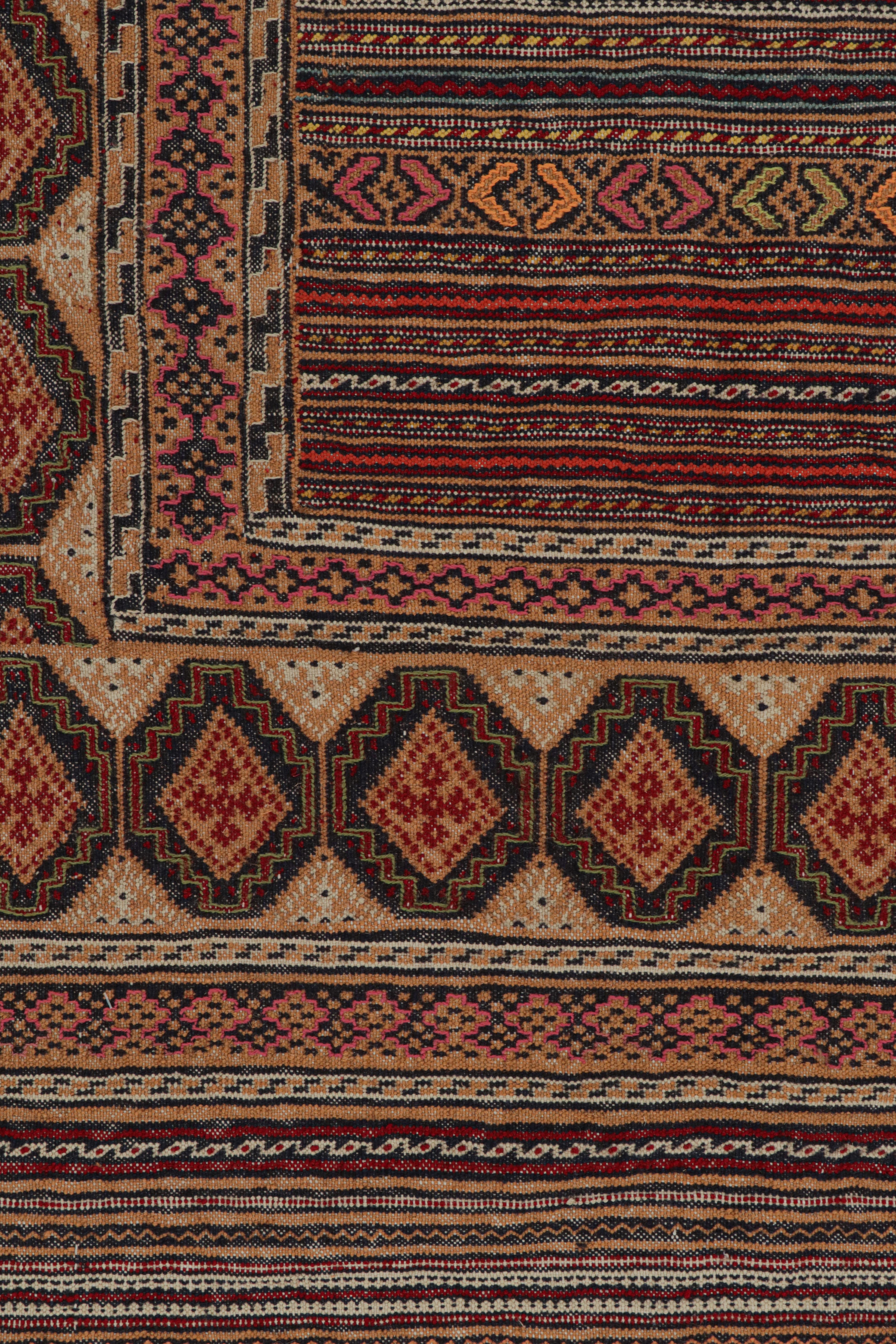 Vintage Baluch Kilim in Beige-Brown with Geometric Patterns, from Rug & Kilim In Good Condition For Sale In Long Island City, NY