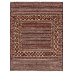 Vintage-Balutsch-Kilim in Beige-Braun mit geometrischen Mustern, von Rug & Kilim