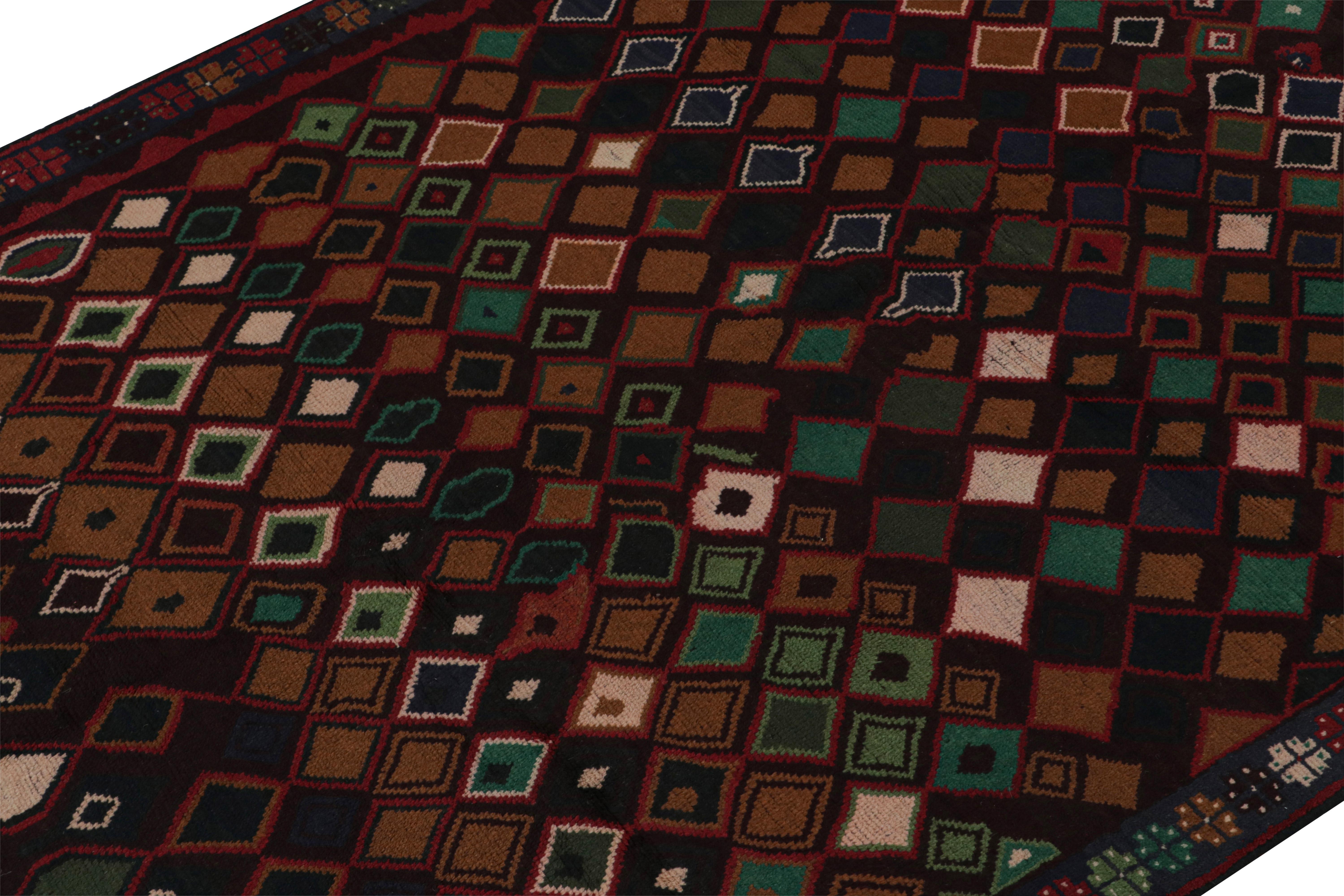 Belutschischer Kohistani-Teppich in Rot mit Rautenmustern, von Rug & Kilim (Afghanisch) im Angebot