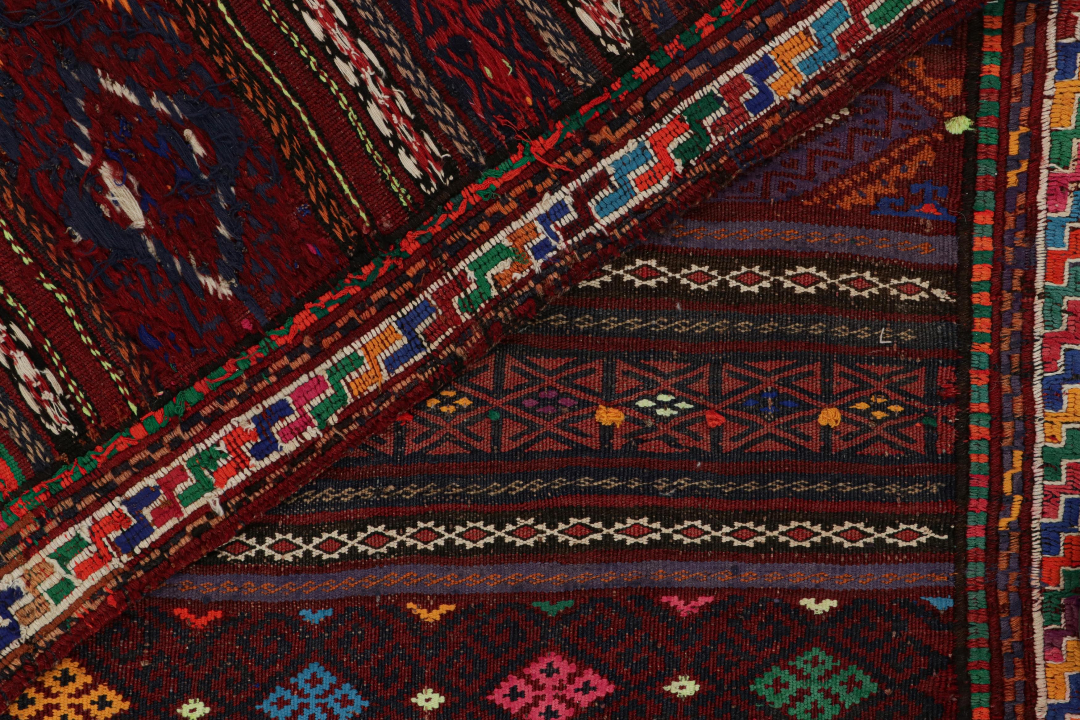 Wool Vintage Baluch Persian rug in Polychromatic Patterns from Rug & Kilim For Sale