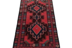 Vintage Baluch Afghan runner in Red, Blue & Brown Patterns from Rug & Kilim