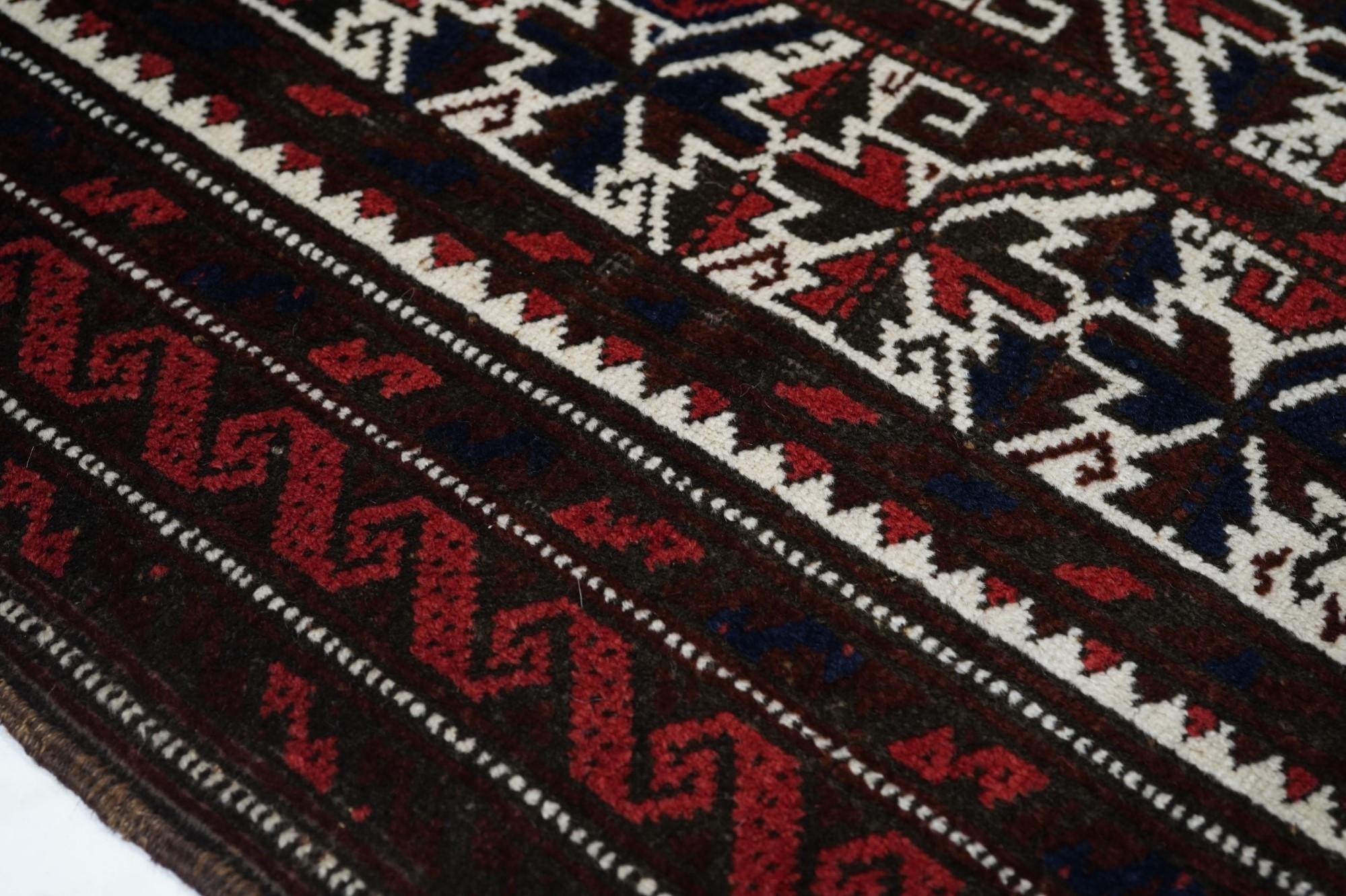 Wool Vintage Baluch Rug For Sale