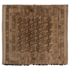 Tappeto Baluch vintage con motivo geometrico beige-marrone e nero di Rug & Kilim
