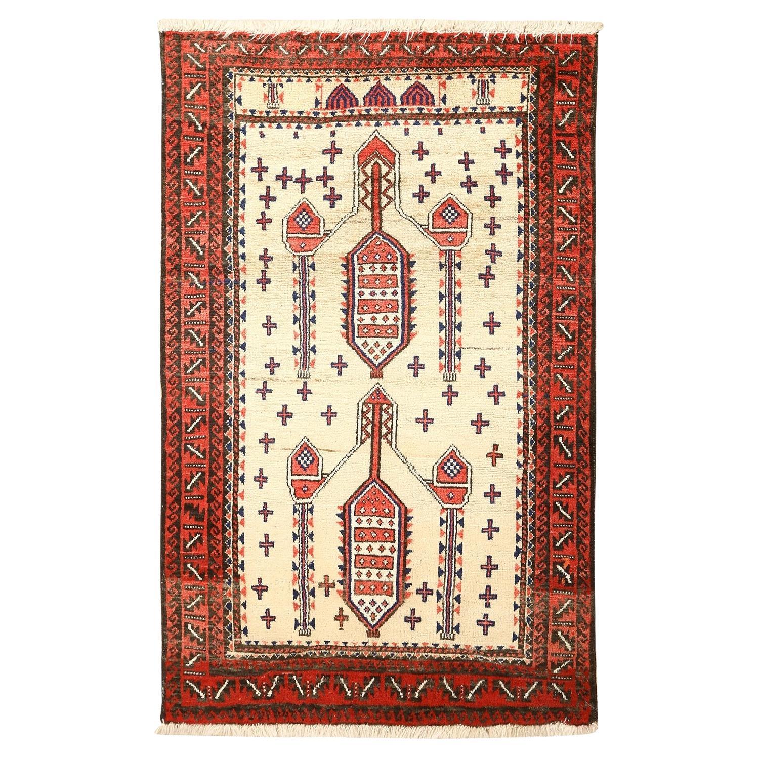 Alfombra Baluch Vintage - Tamaño: 4'7x2'10