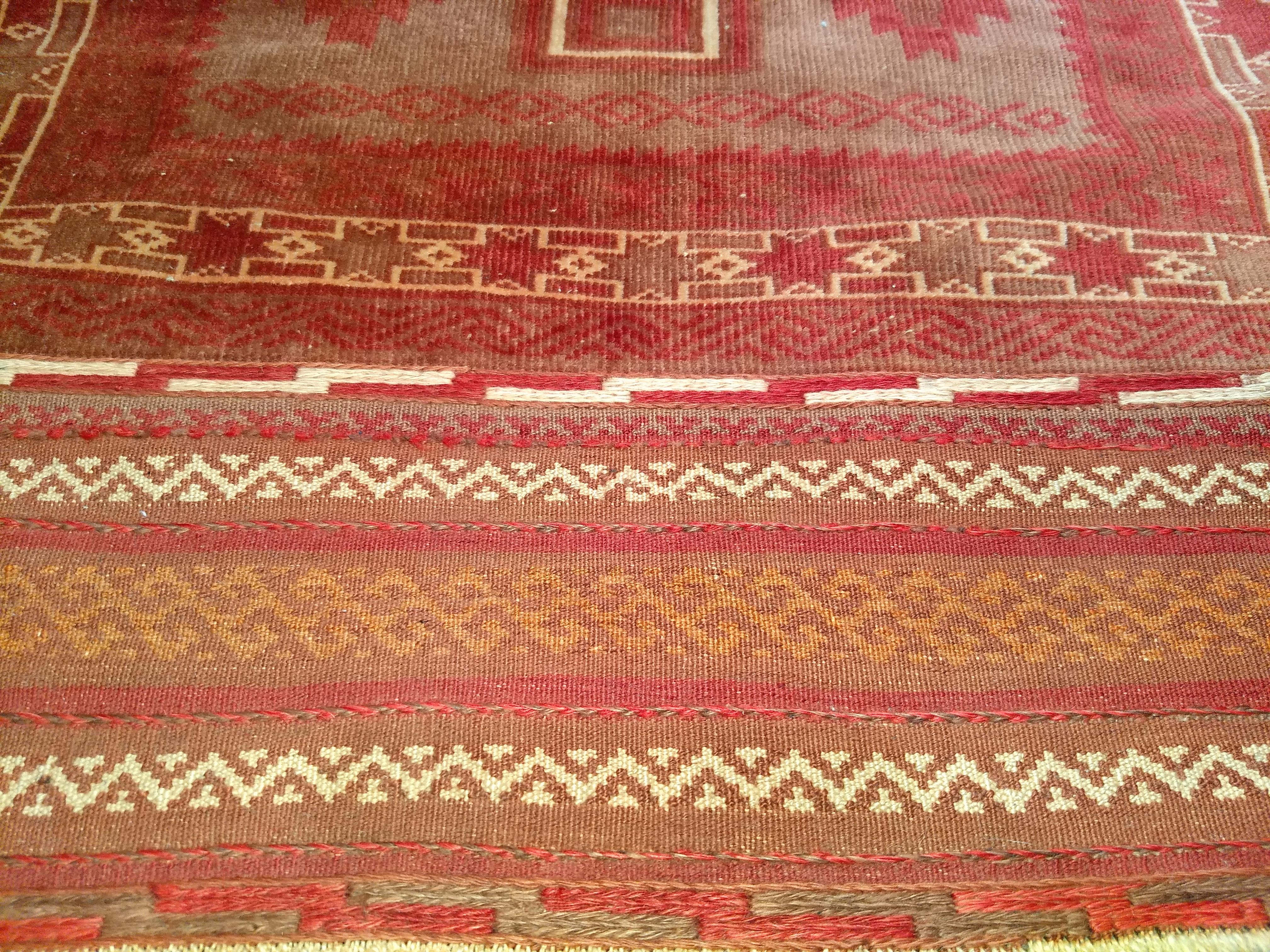 Vintage Baluch Stammeskunst-Teppich in All Over-Geometrischem Muster im Angebot 5