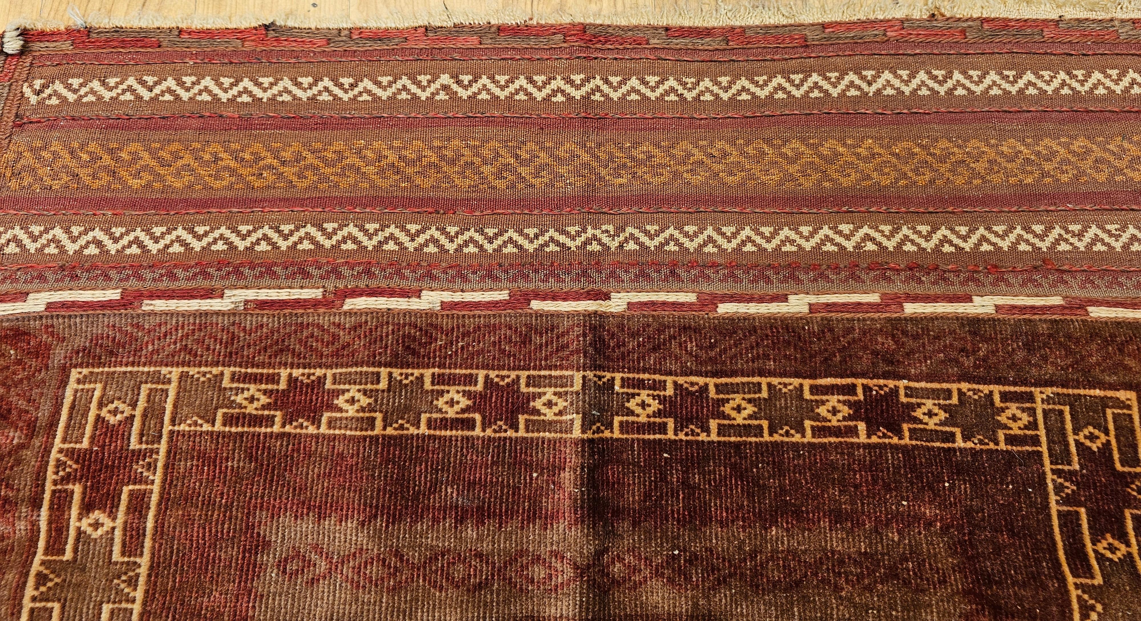 Vintage Baluch Stammeskunst-Teppich in All Over-Geometrischem Muster (Wolle) im Angebot