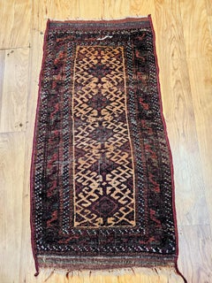 Vintage Baluch Stammeskunst-Teppich in All Over-Geometrischem Muster