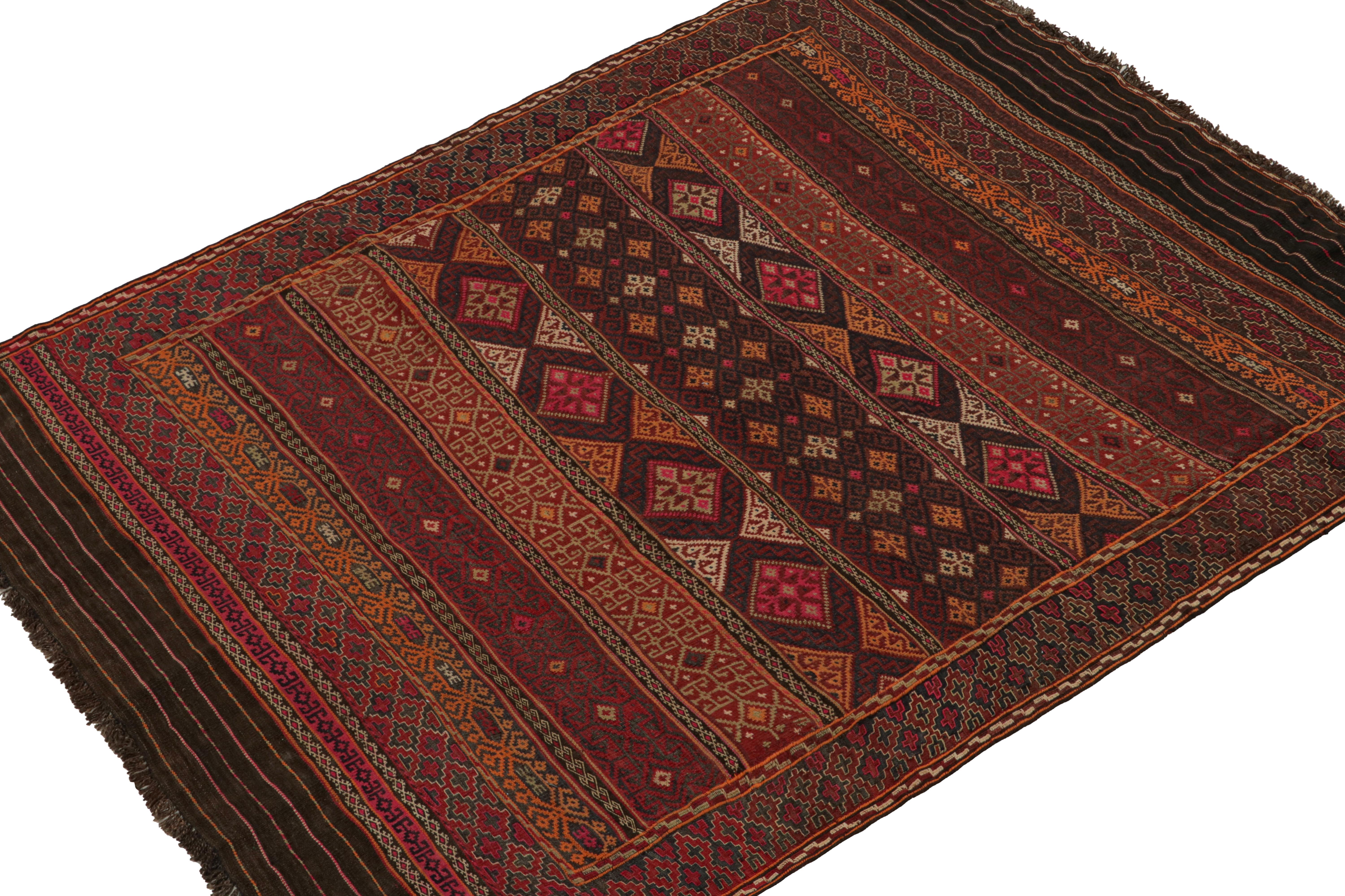 Handwoven in wool circa 1950-1960, this vintage tribal kilim rug from the Baluch tribe is the latest to join Rug & Kilim’s prestigious collection of flatweaves. 

On the Design:

Specifically believed to be coming from the Leghari clan of the Baluch