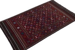 Vintage Baluch Tribal Kilim in Red with Geometric Patterns, from Rug & Kilim