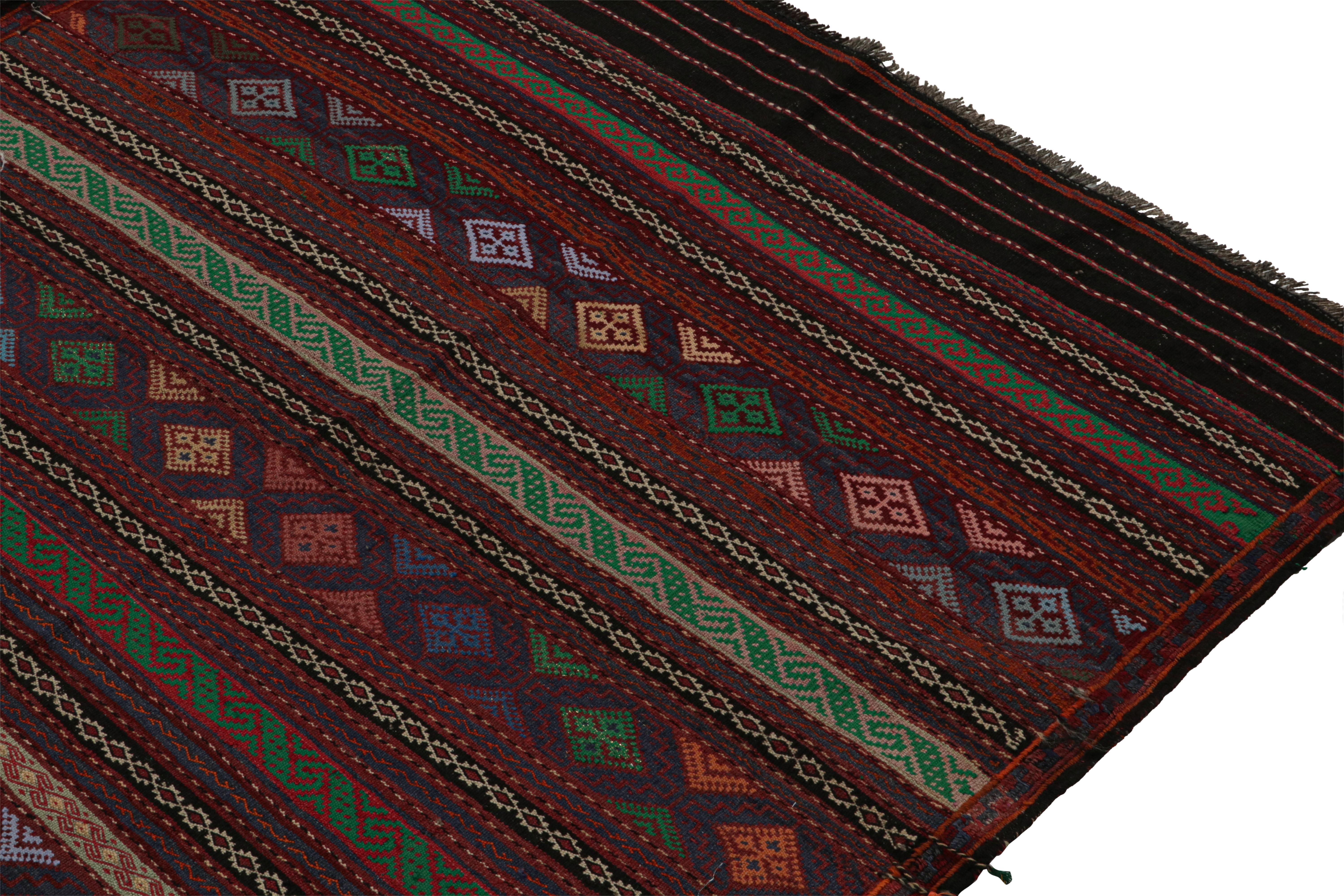 Vintage Baluch Tribal Kilim with Colorful Stripes & Motifs, from Rug & Kilim In Good Condition For Sale In Long Island City, NY