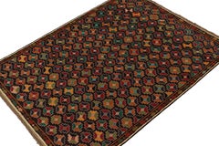 Rug & Kilim’s Afghan Baluch Tribal Rug in Multicolor Geometric Patterns