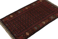 Vintage Baluch Tribal Rug with Red & Teal Geometric Patterns, from Rug & Kilim