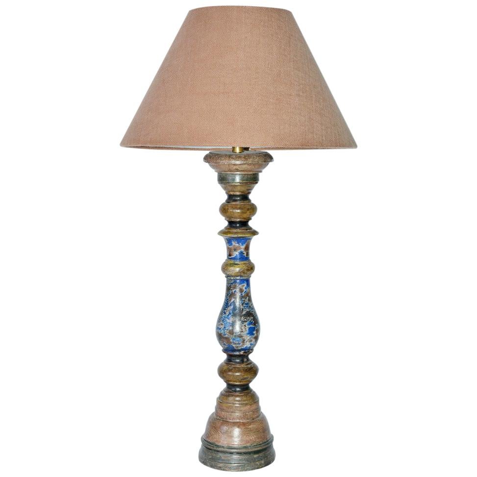 Lampe de table vintage à balustre en vente