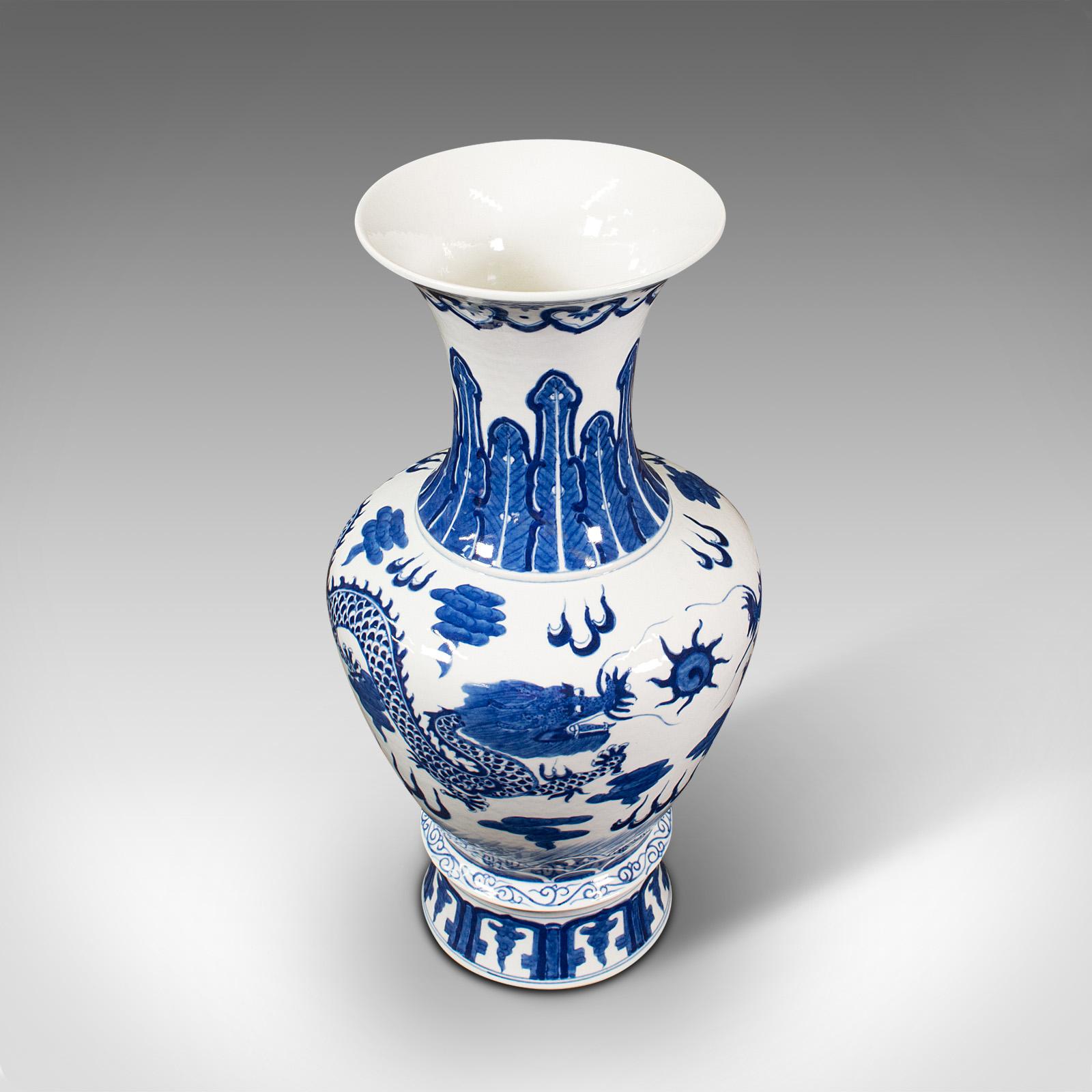 Vintage Baluster Vase, Chinese, Ceramic, Decorative, Display, Art Deco, C.1940 For Sale 3