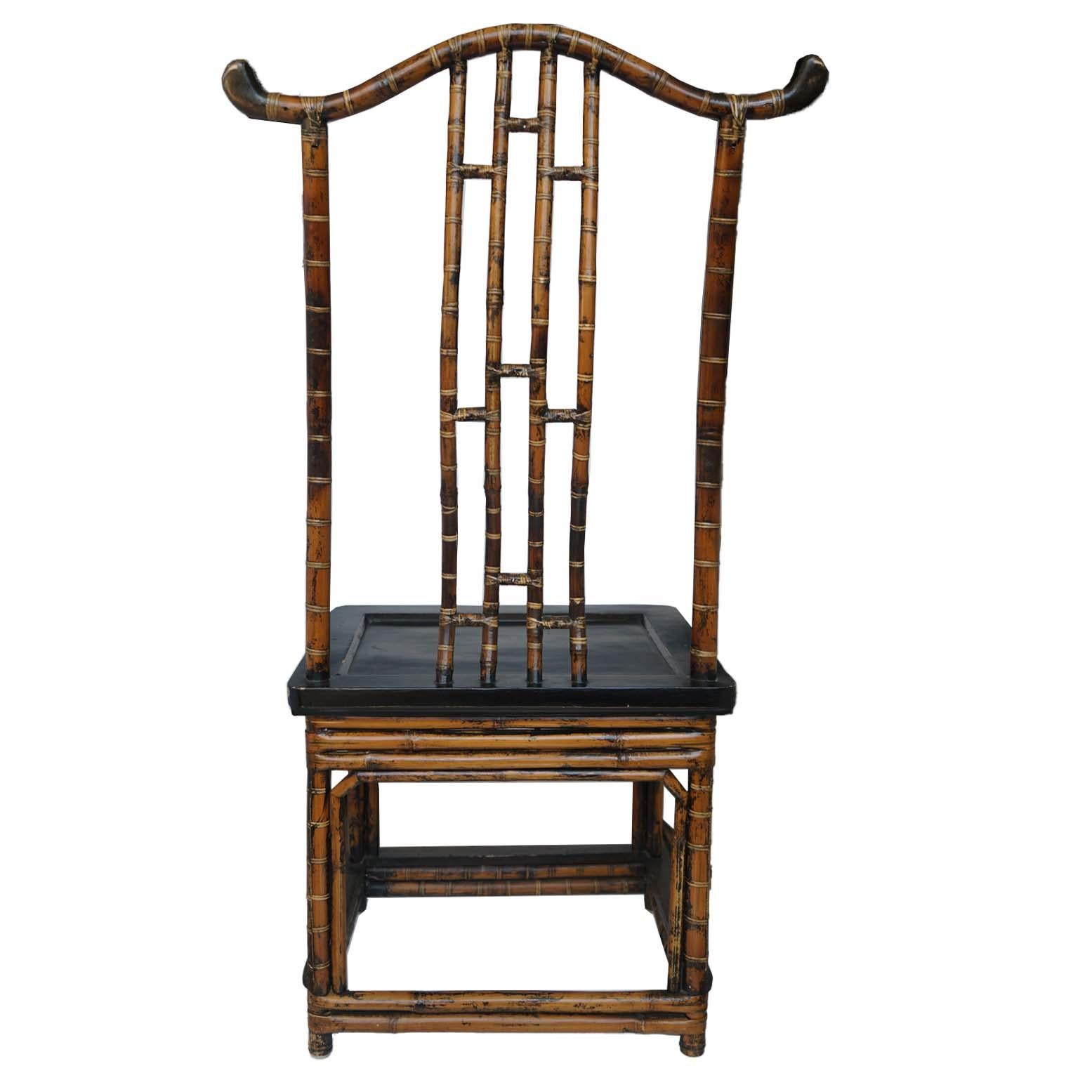 Antique Bamboo Accent Chair In Good Condition For Sale In San Francisco, CA