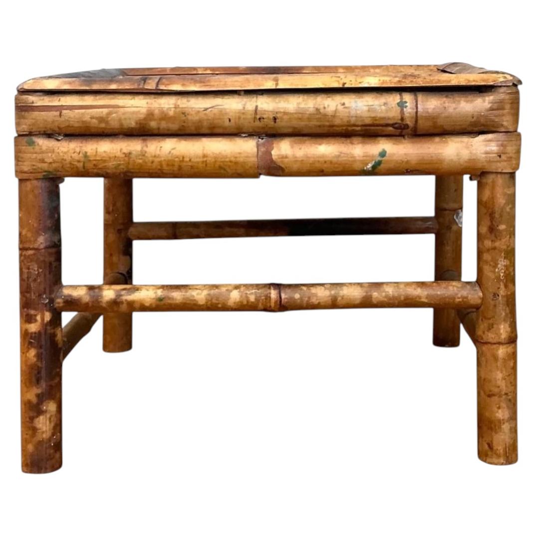 Vintage Bamboo Accent Table
