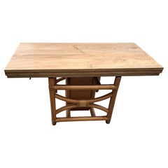 Vintage Bamboo and Laminate Fully Adjustable Coffee/Dining Table