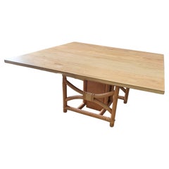 Vintage Bamboo and Laminate Fully Adjustable Coffee/Dining Table