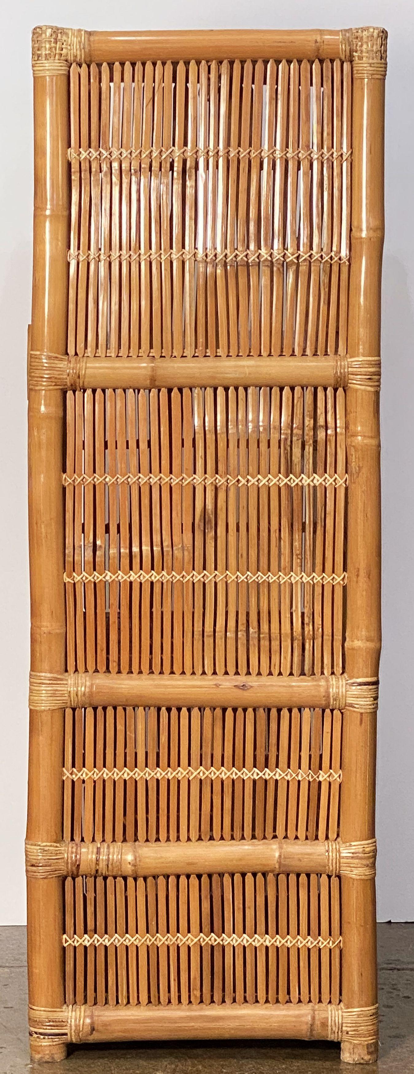 Vintage Bamboo and Rattan Armoire or Cabinet 5