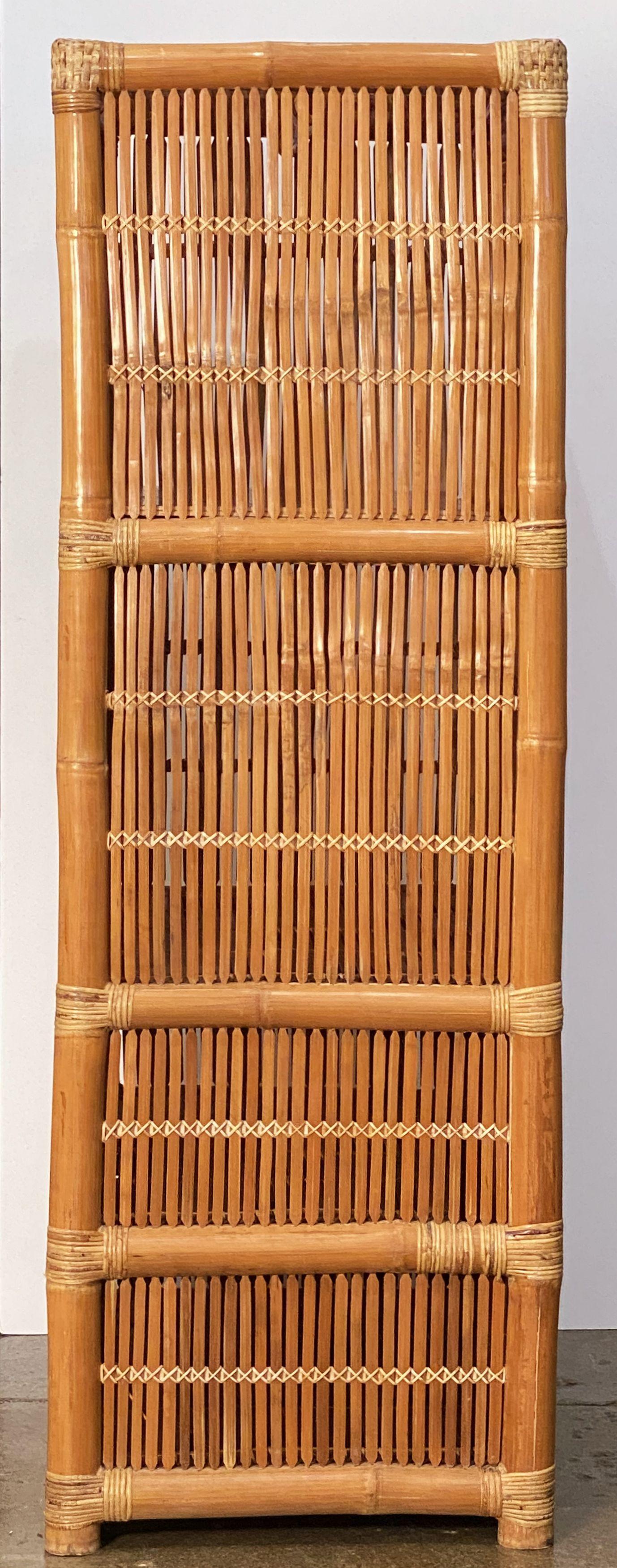 Vintage Bamboo and Rattan Armoire or Cabinet 6