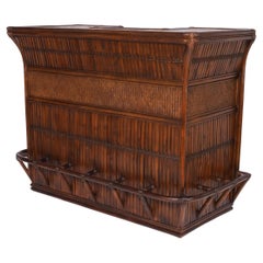 Vintage Bamboo and Rattan Bar