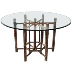 mcguire table Vintage Bamboo and Rattan Dining Table by McGuire