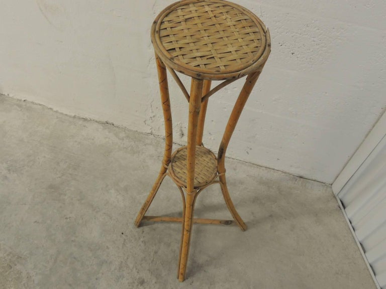 Vintage Bamboo and Rattan Plant Stand at 1stDibs vintage bamboo plant
