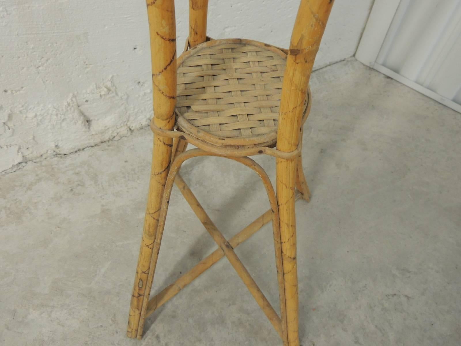 vintage bamboo plant stand