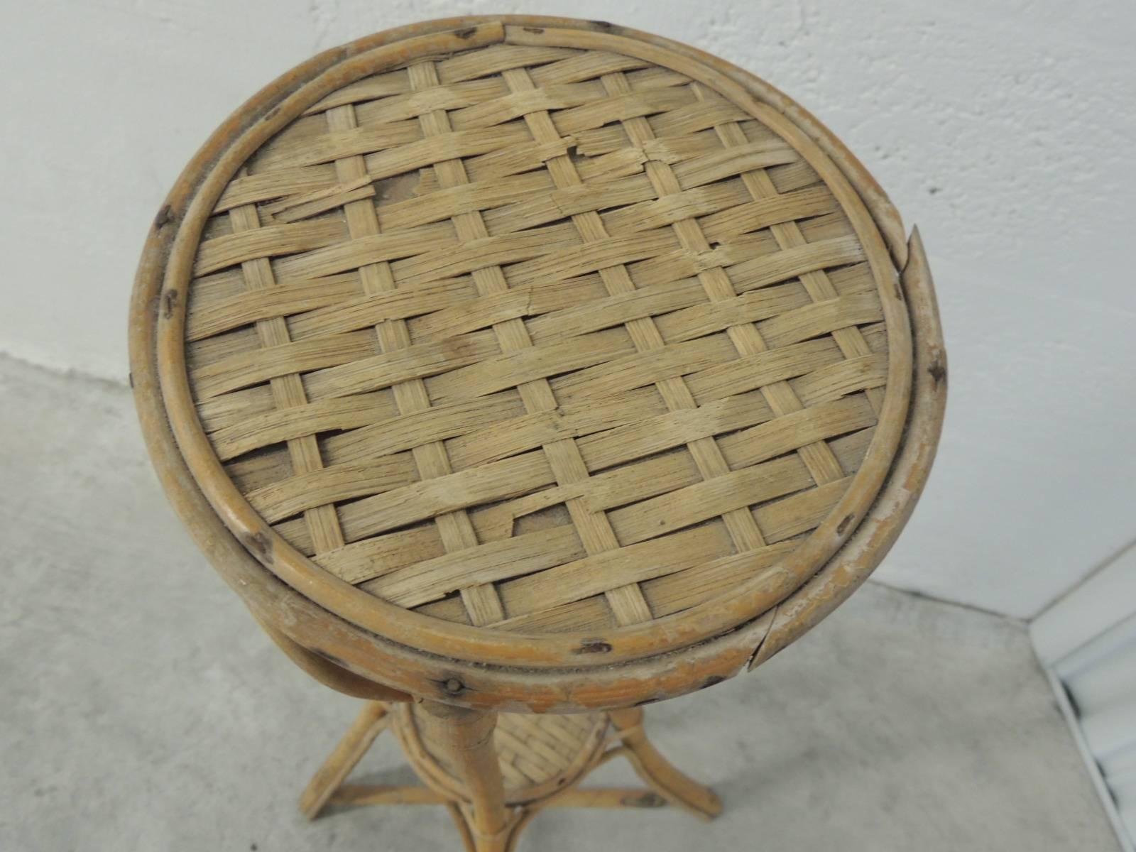 bamboo plant stand rattan