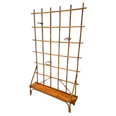 Vintage Bamboo and Rattan Plant Stand or Room Divider by Fa. Rotan, 1950s