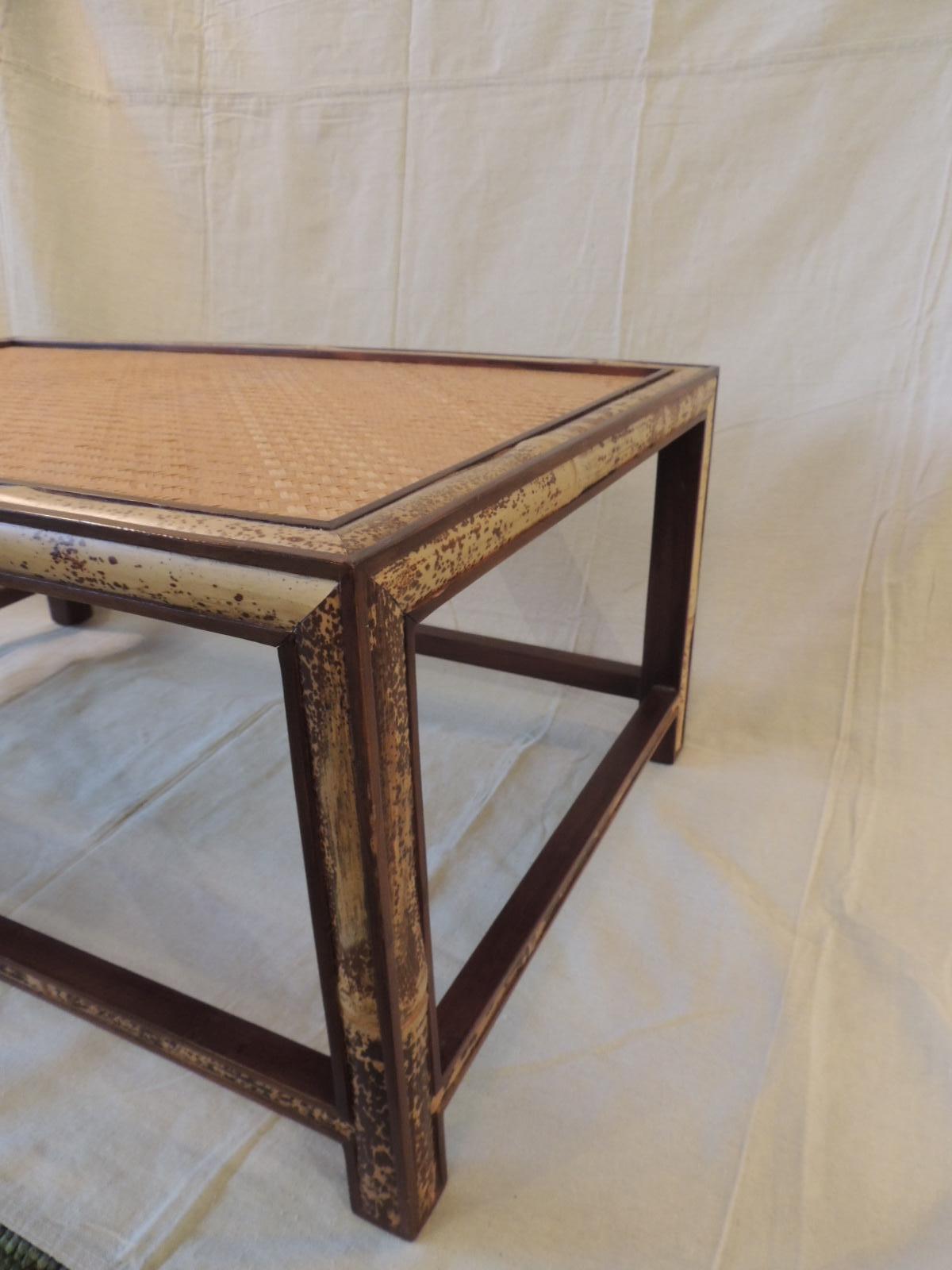 rectangular bamboo coffee table