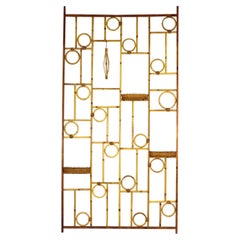 Retro Bamboo and Rattan Room Divider, 1970s