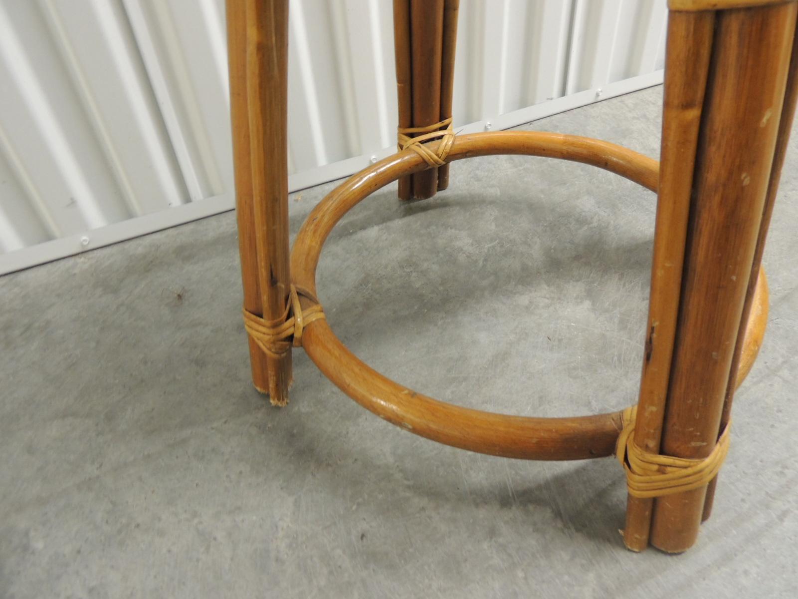 vintage rattan stool