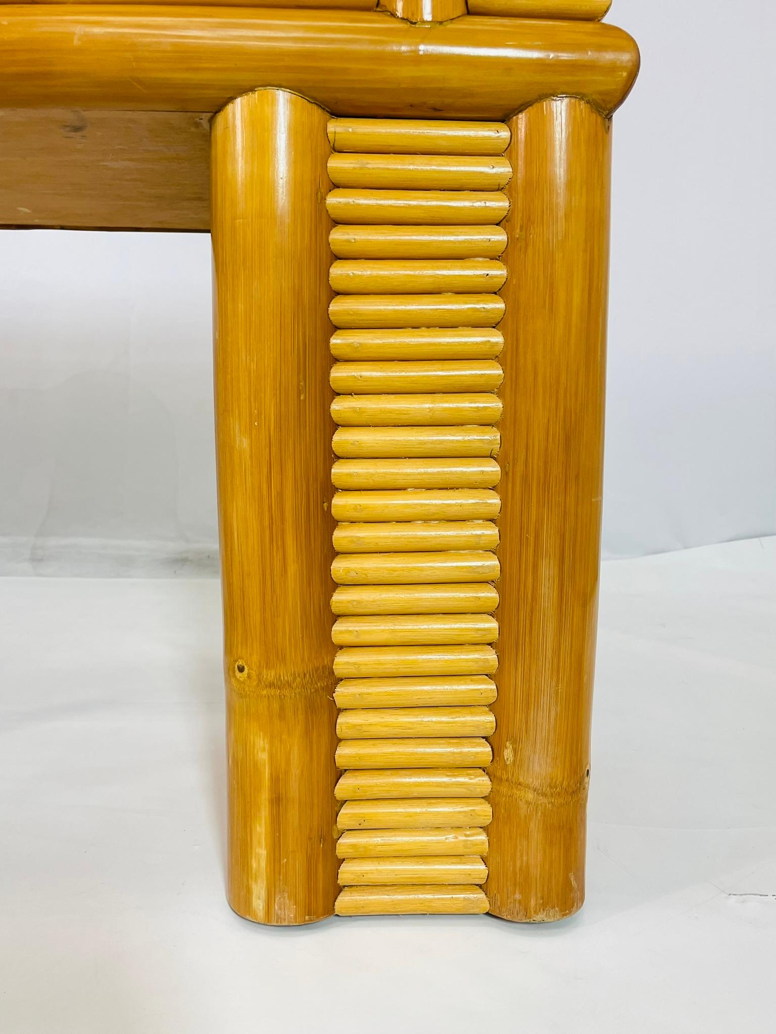 Konsolentisch aus Bambus und geteiltem Rattan, Philippinen, 1970er Jahre im Angebot 7