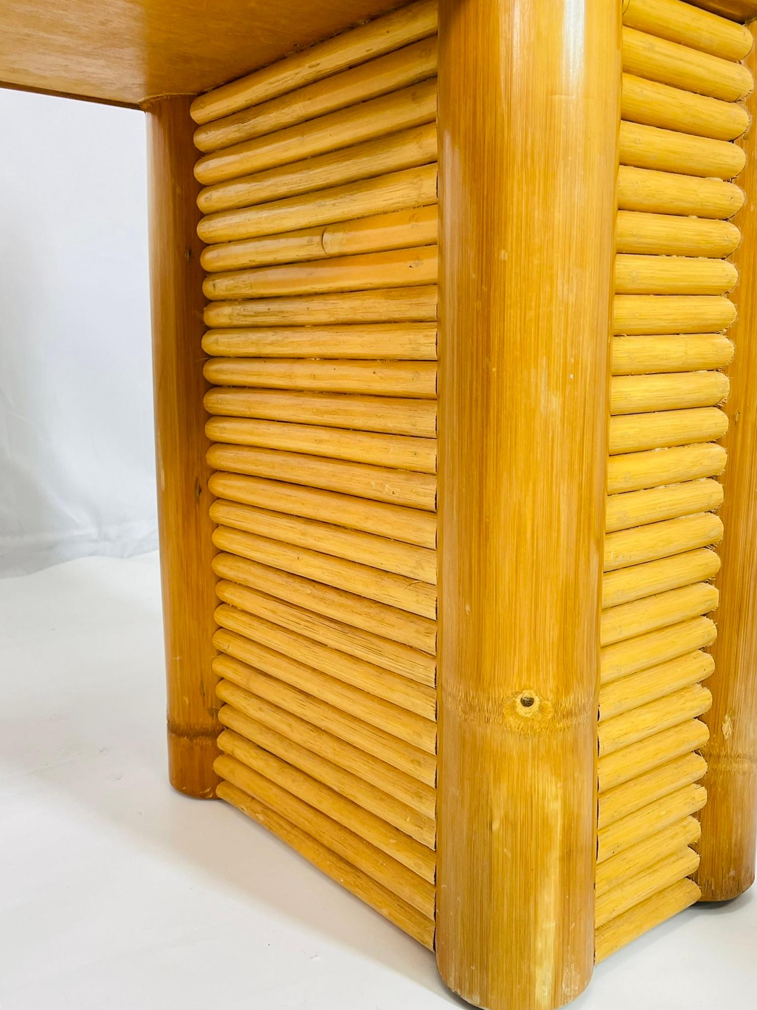 Konsolentisch aus Bambus und geteiltem Rattan, Philippinen, 1970er Jahre im Angebot 9