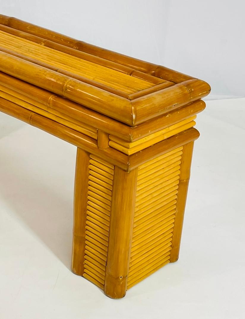 Konsolentisch aus Bambus und geteiltem Rattan, Philippinen, 1970er Jahre im Angebot 10